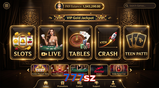 Main screen of 777Sz casino page for PK players