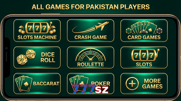 Main screen of 777Sz games page for PK players